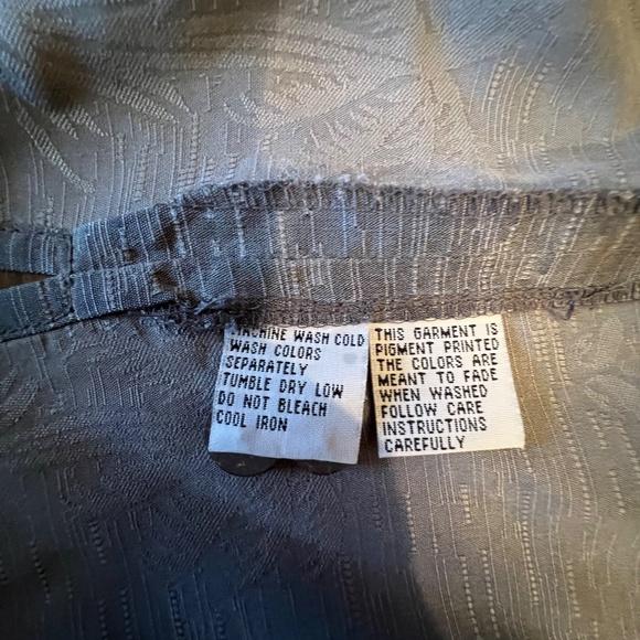 Tommy Bahama Men's Gray Silk Hawaiian Shirt, Button Down, Short Sleeve, Size XL - Picture 11 of 11